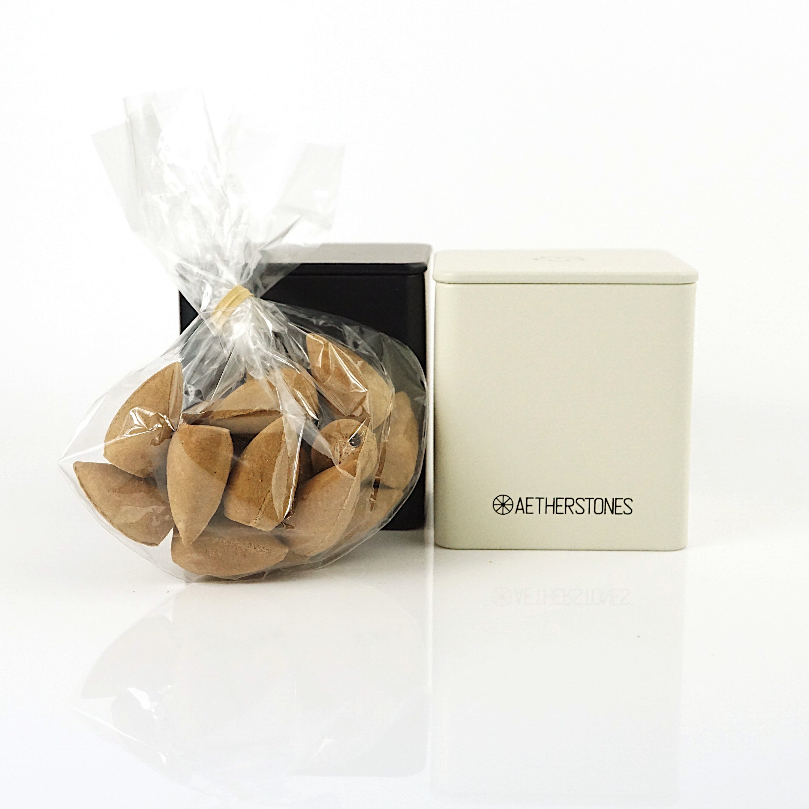AETHERSTONES Natural Champa Backflow Incense Cones 15 Cones - Smudging, Cleansing and Purifying