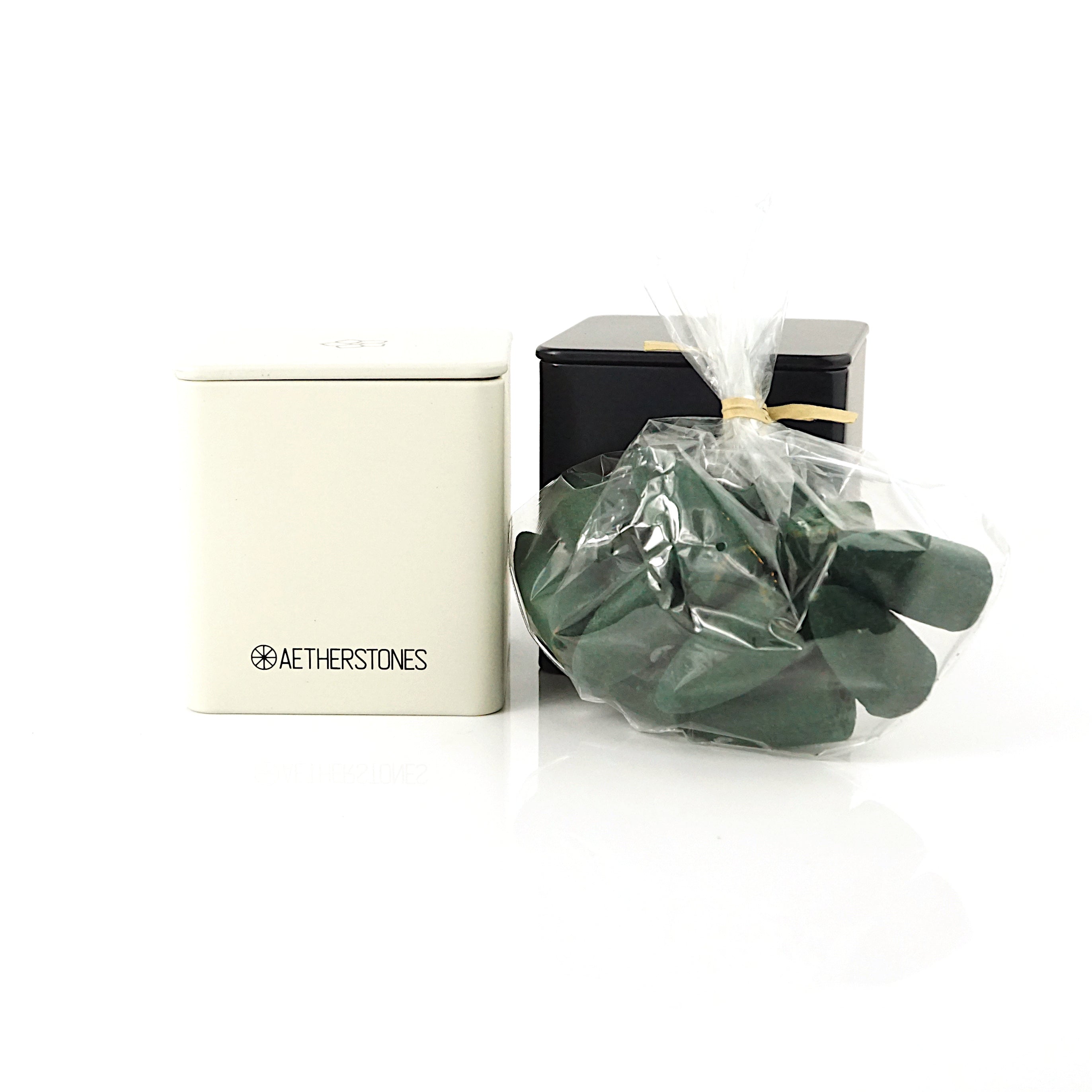 AETHERSTONES Natural Jasmine Backflow Smudging Cones 15 Cones - Relaxation, Smudging, Cleansing and Purifying