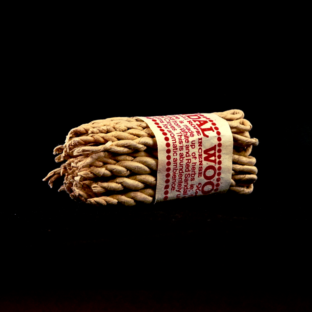 Natural Sandalwood Handmade Nepali Lokta Rope Incense